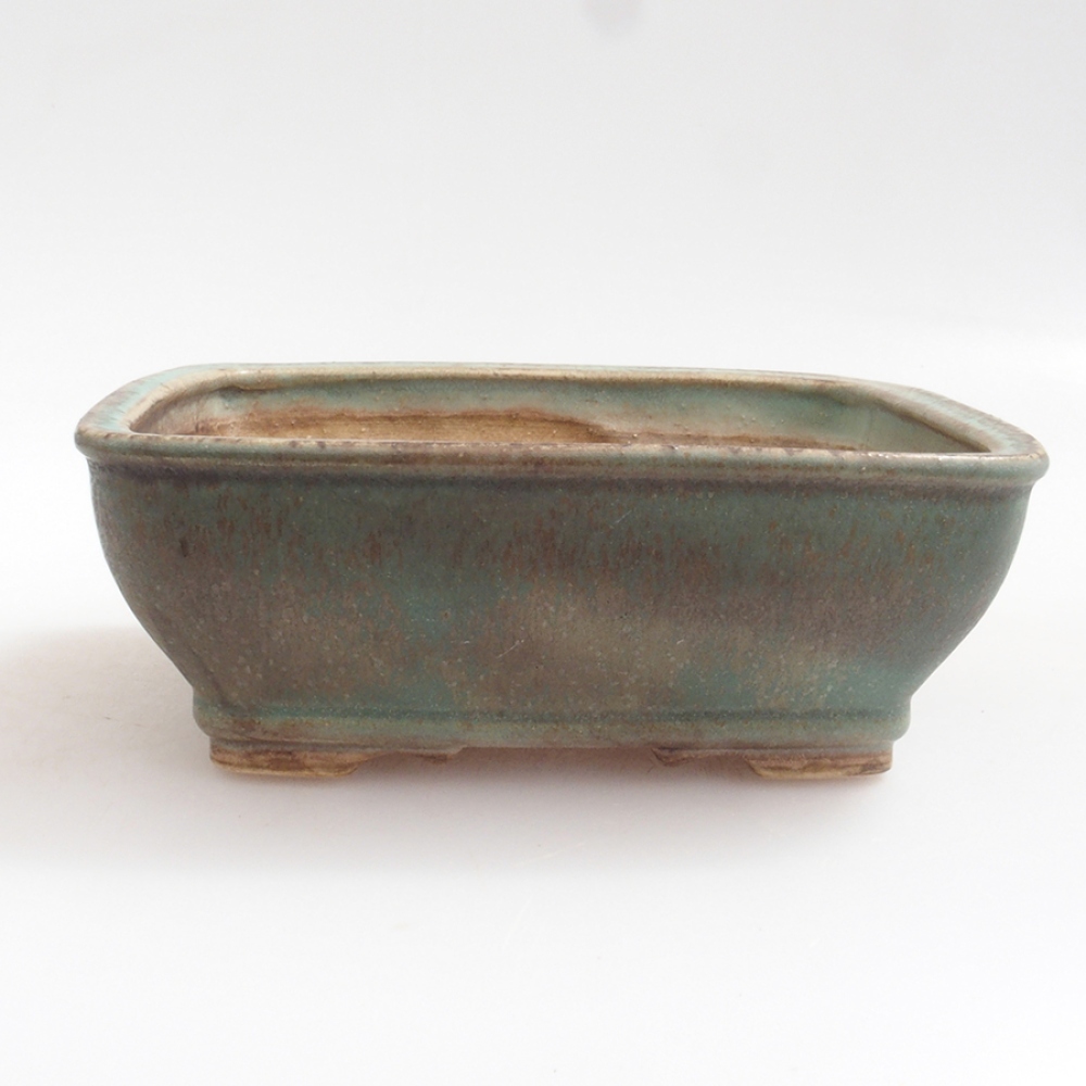 Bonsaischale aus Keramik 10 x 8,5 x 4 cm, braun