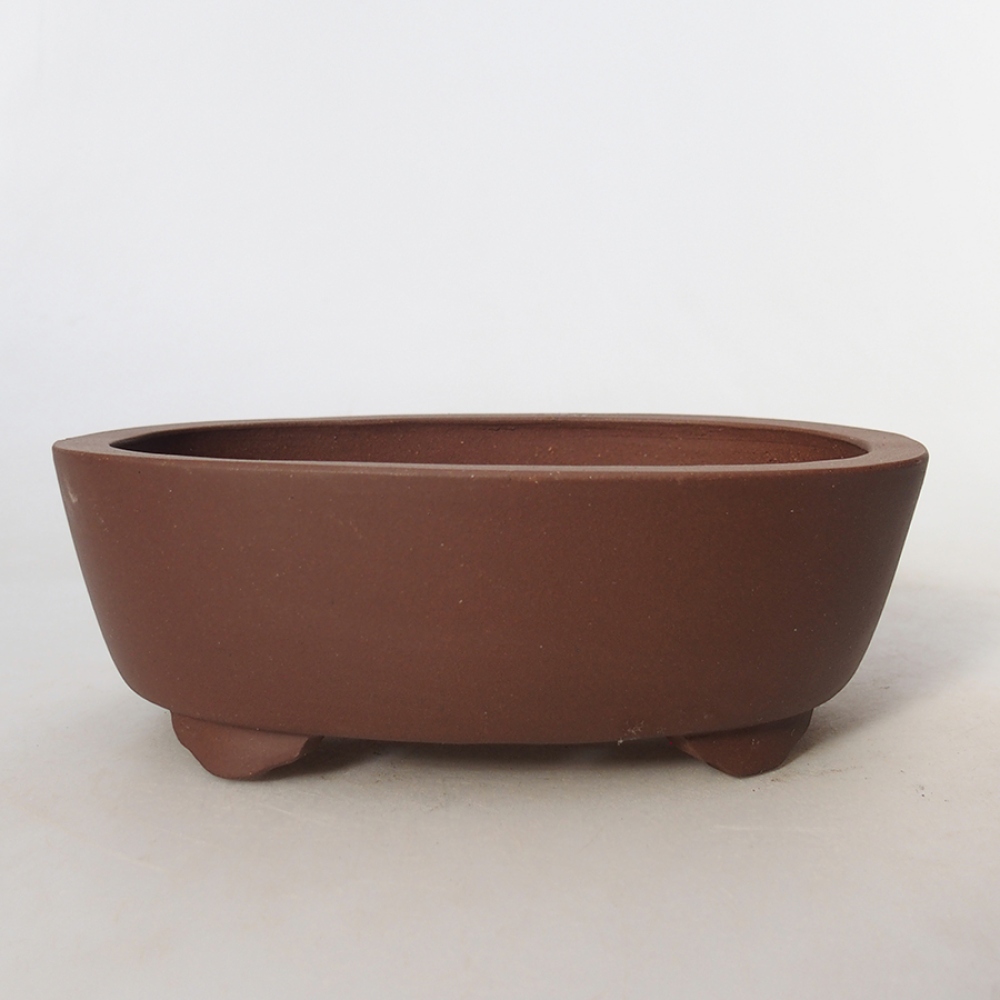 Bonsaischale aus Keramik 15,5 x 12 x 5,5 cm, braun