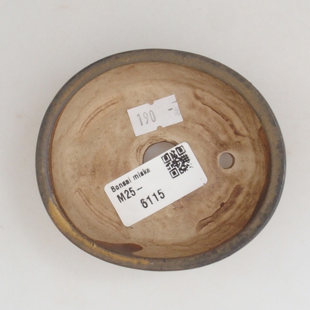 Bonsaischale aus Keramik 10 x 8,5 x 4 cm, braun