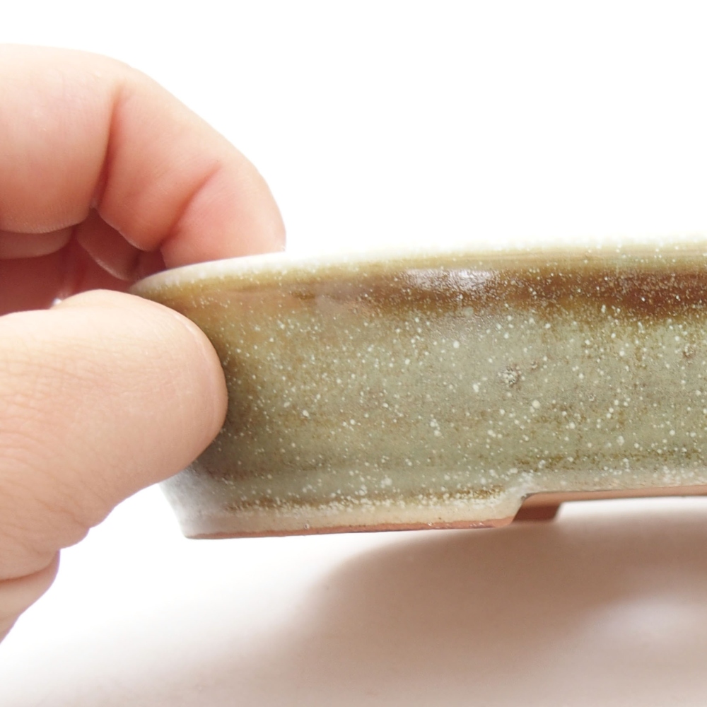 Bonsaischale aus Keramik 15,5 x 12 x 6 cm, Farbe blau