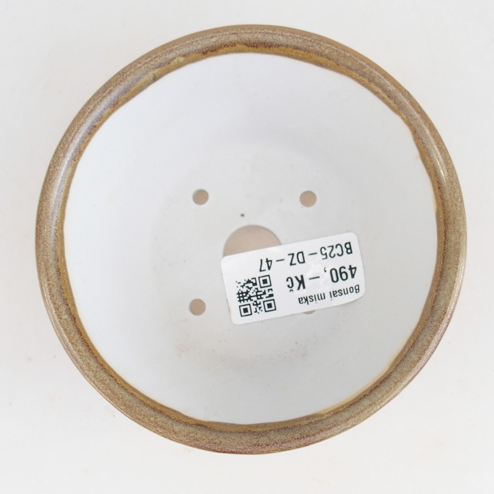 Bonsaischale aus Keramik 10,5 x 10,5 x 5 cm, braun