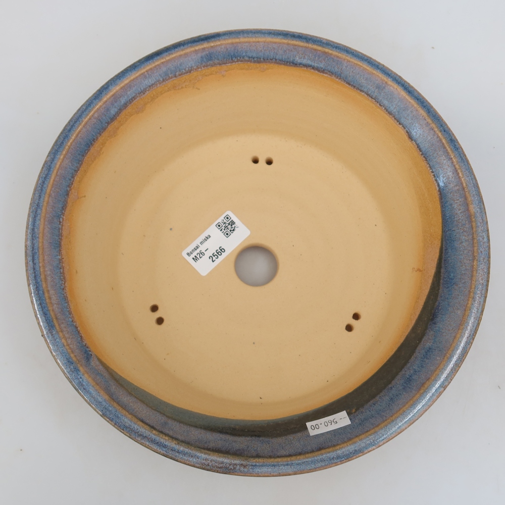 Bonsaischale aus Keramik 24,5 x 24,5 x 7 cm, Farbe blau