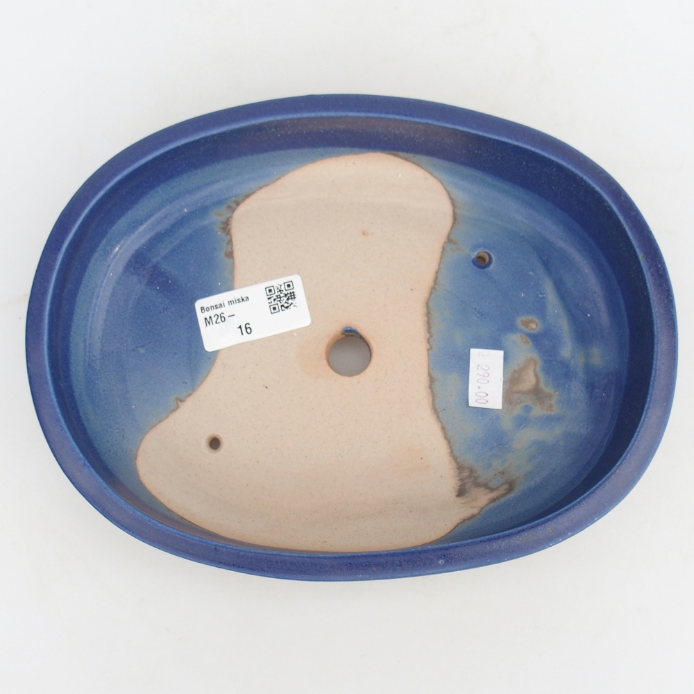 Bonsaischale aus Keramik 22,5 x 17 x 4,5 cm, Farbe blau