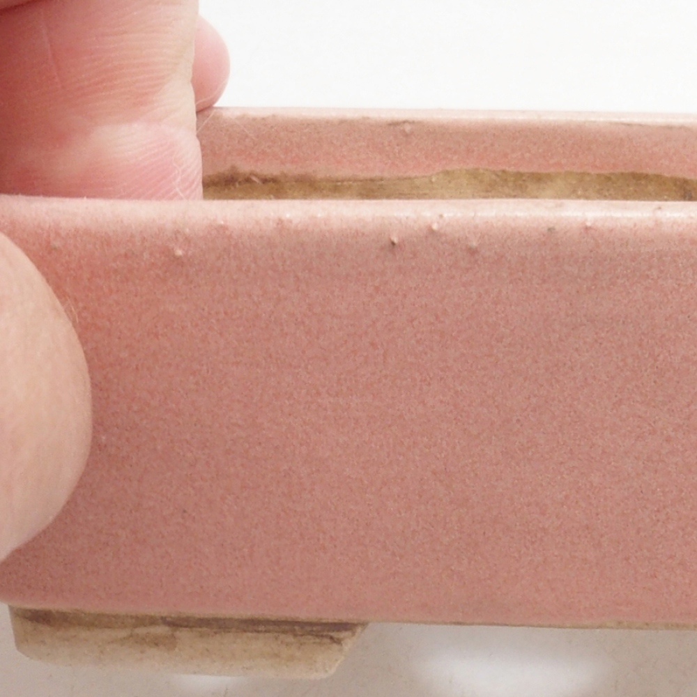 Bonsaischale aus Keramik 10 x 8,5 x 4 cm, braun