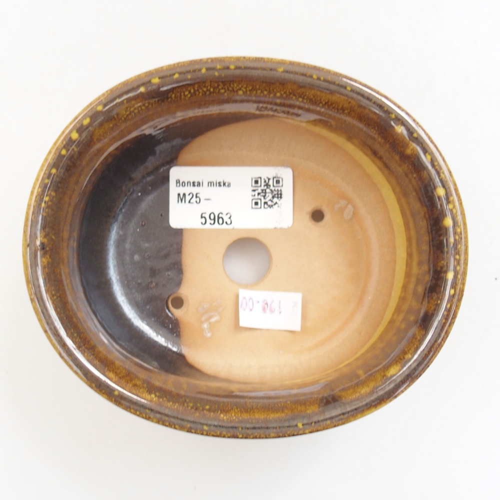 Bonsaischale aus Keramik 15,5 x 12 x 6 cm, Farbe blau