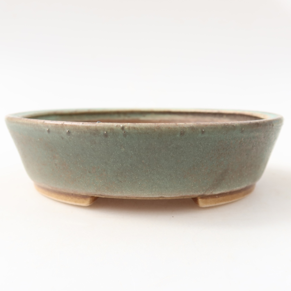 Bonsaischale aus Keramik 15 x 14 x 4 cm, grün