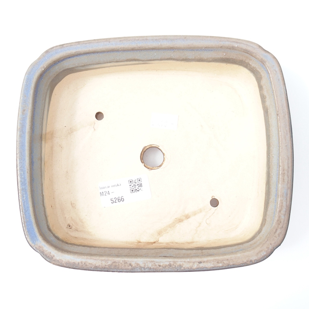 Bonsaischale aus Keramik 19,5 x 16,5 x 6 cm, Farbe blau