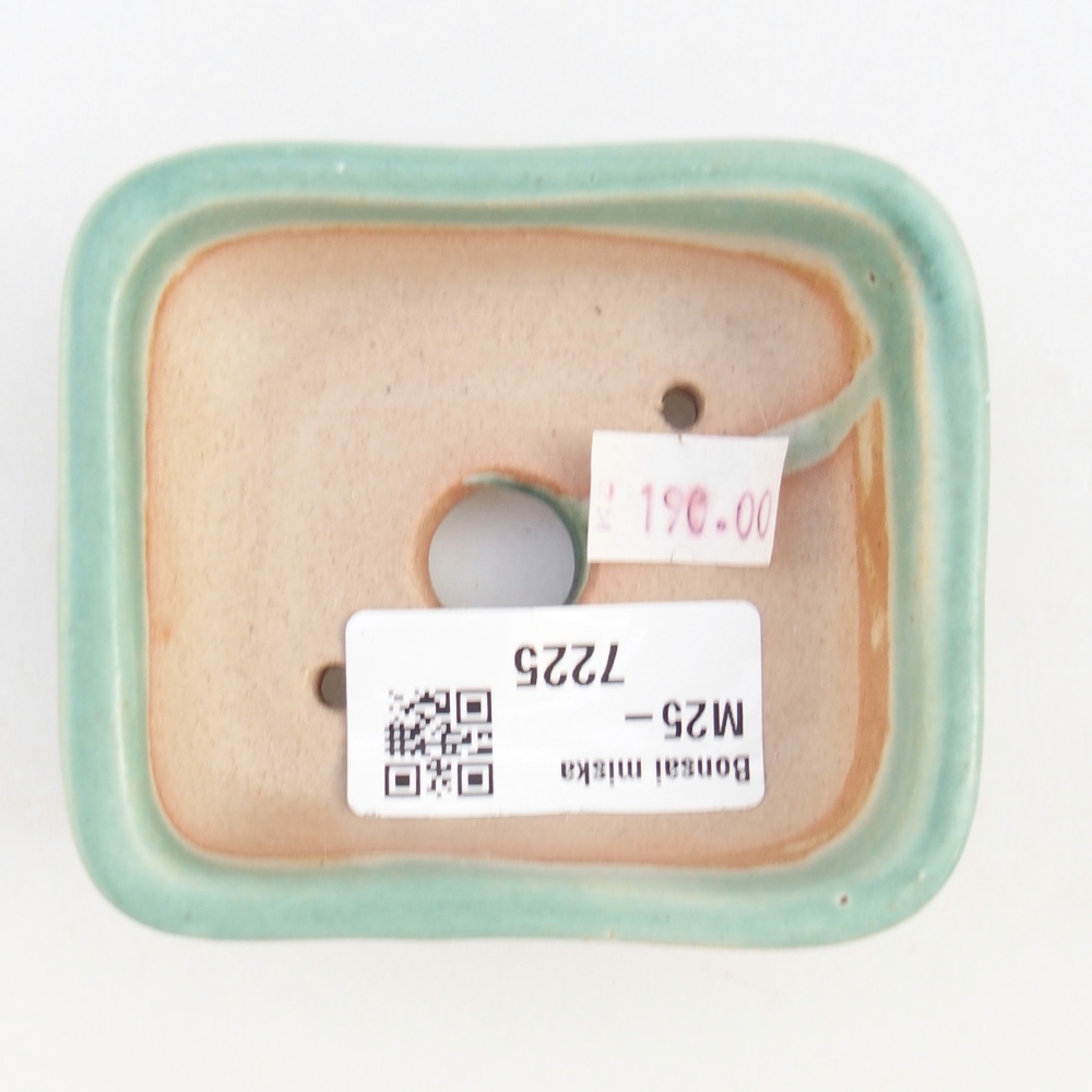 Bonsaischale aus Keramik 8 x 7 x 3,5 cm, grün