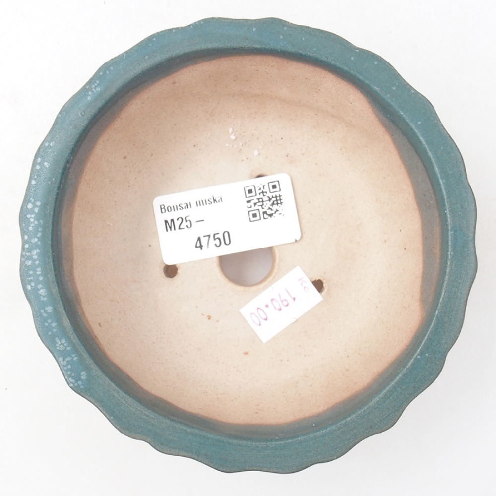 Bonsaischale aus Keramik 11 x 11 x 5 cm, Farbe blau