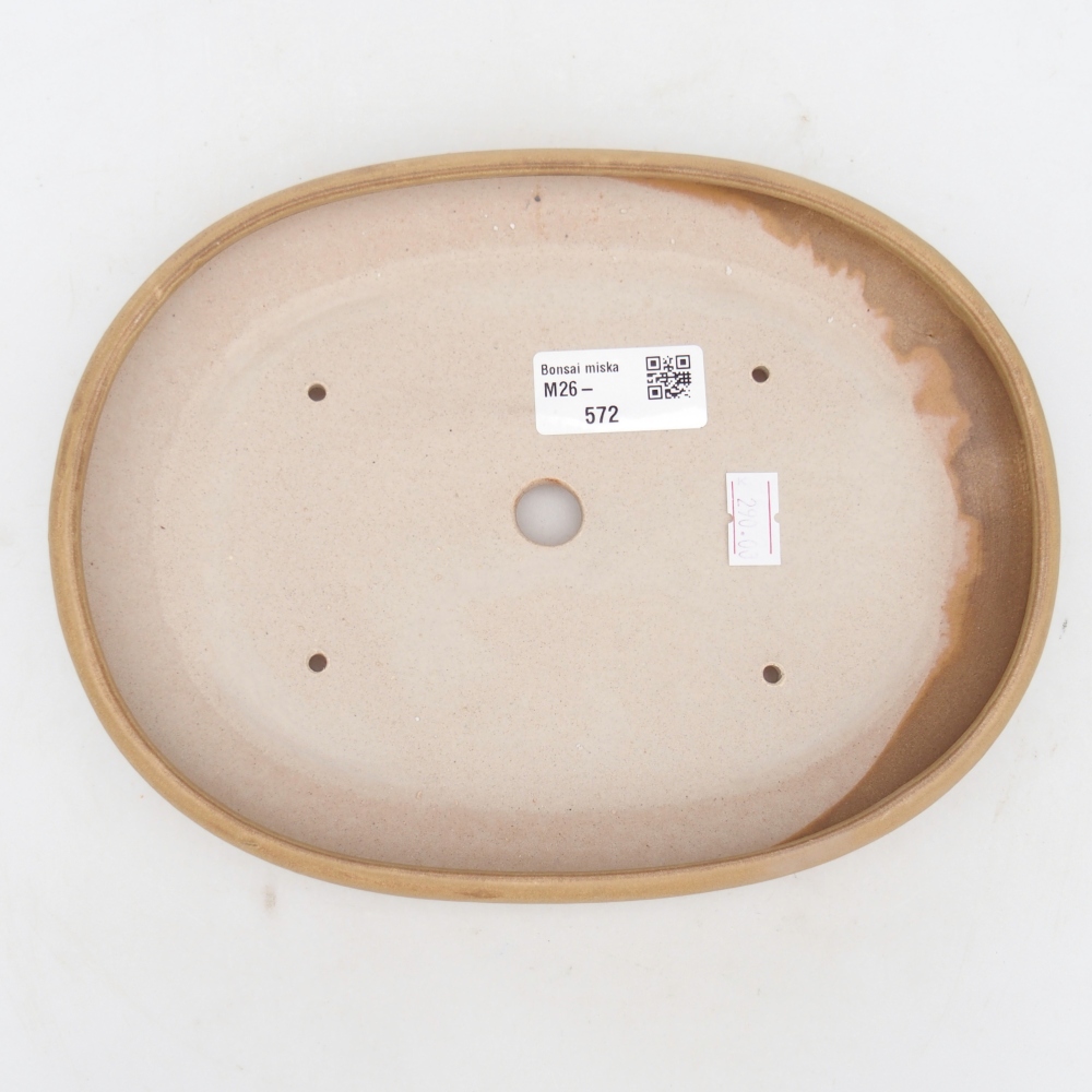 Bonsaischale aus Keramik 22 x 17 x 3 cm, Farbe rot