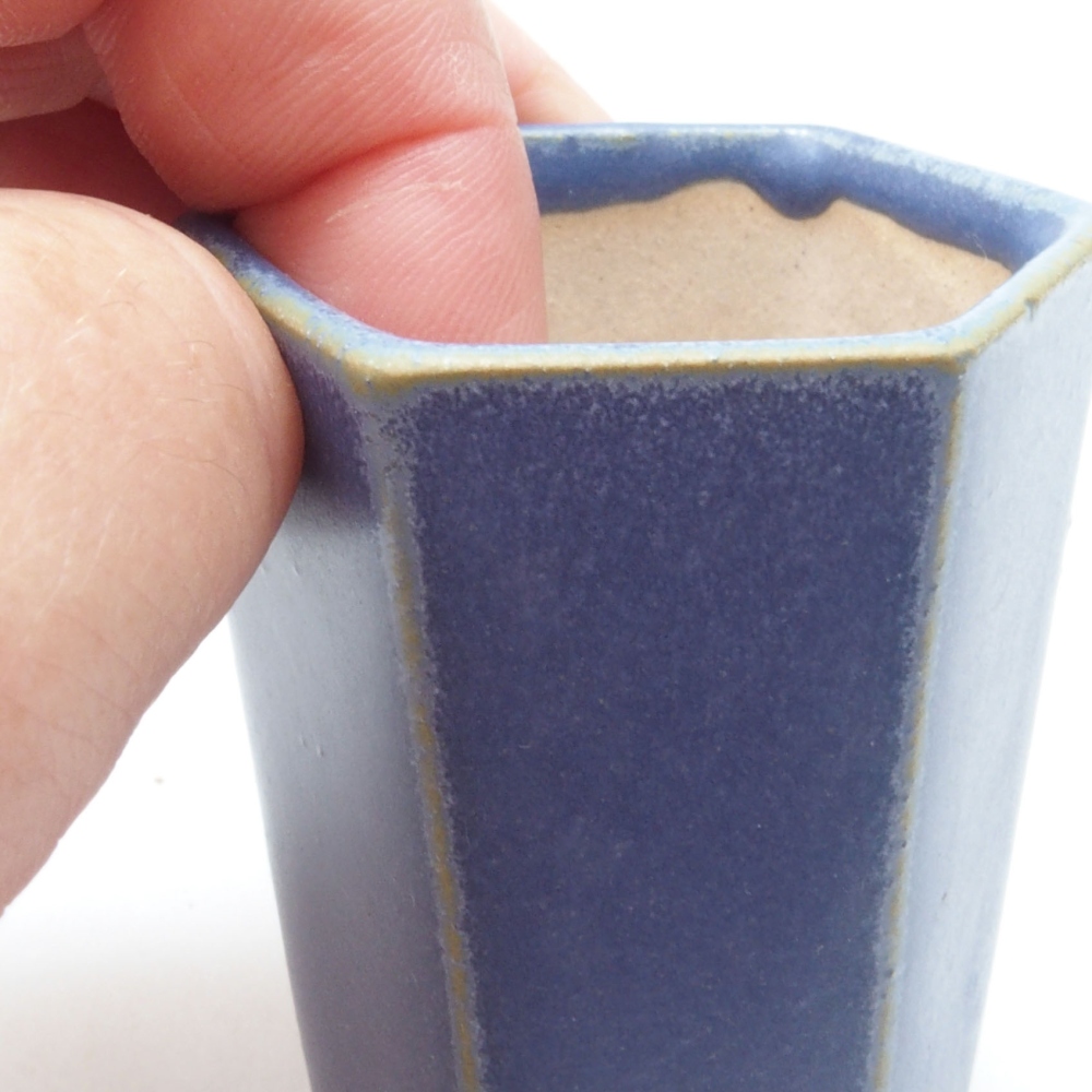 Mini-Bonsaischale 4,5 x 4,5 x 6,5 cm, Farbe blau