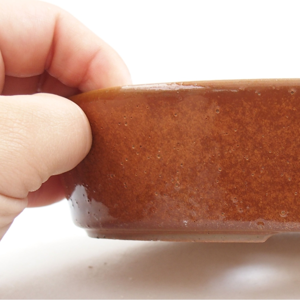 Bonsaischale aus Keramik 15,5 x 12 x 6 cm, Farbe blau