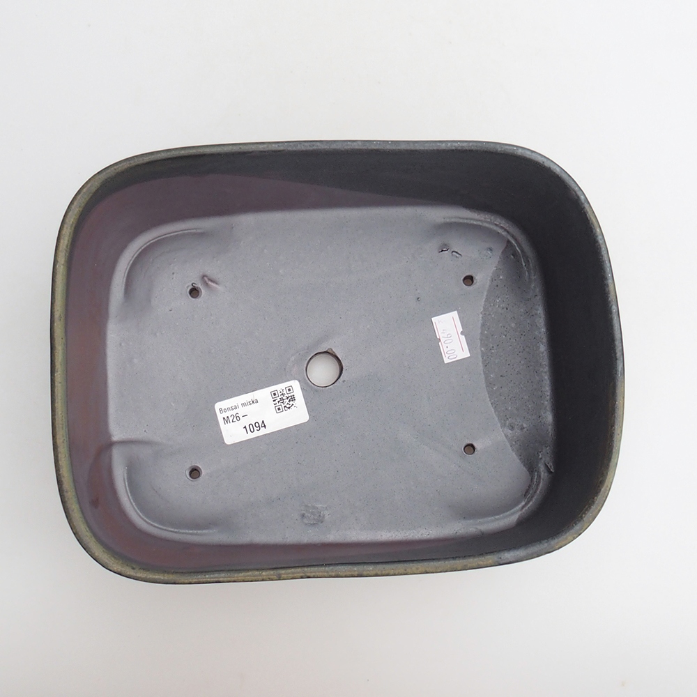Bonsaischale aus Keramik 23 x 18 x 7,5 cm, grün