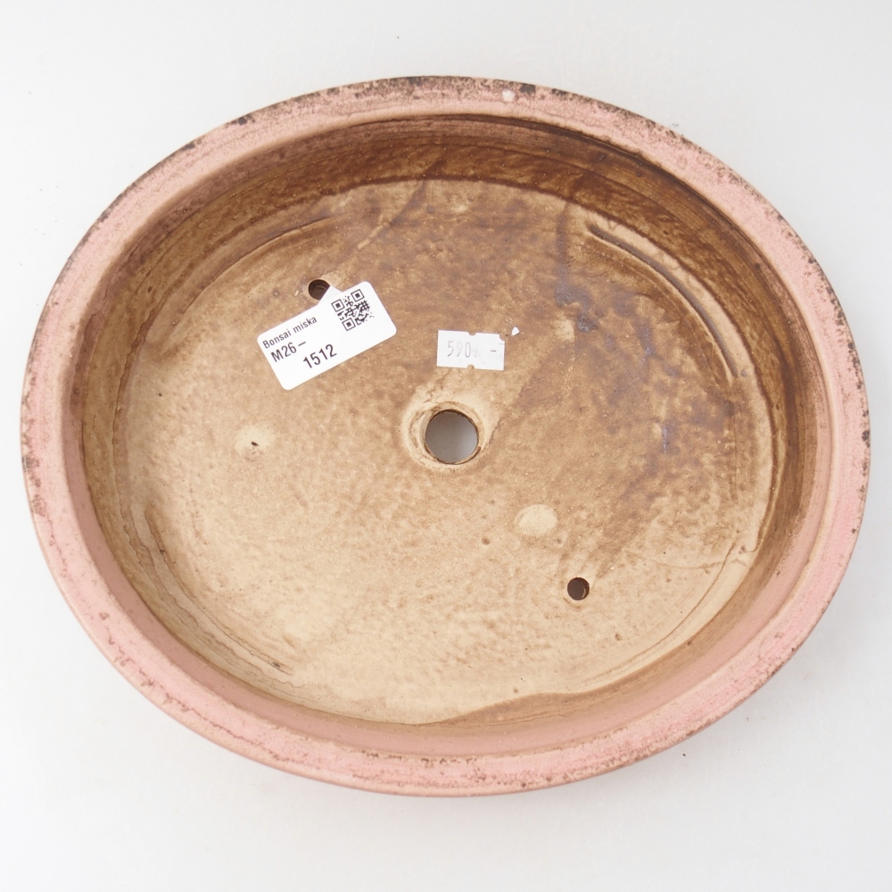 Bonsaischale aus Keramik 24 x 21 x 5 cm, rosa