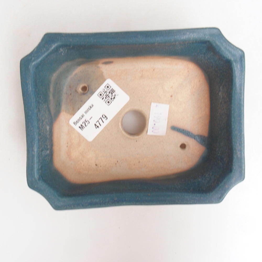 Bonsaischale aus Keramik 13 x 10,5 x 4 cm, Farbe blau