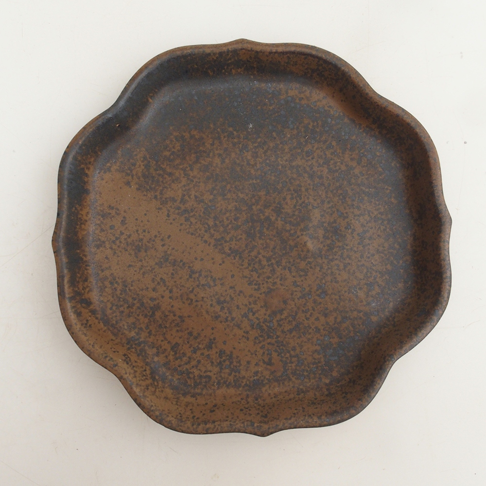 Keramikschale H06 - 14 x 14 x 1,5 cm - braun