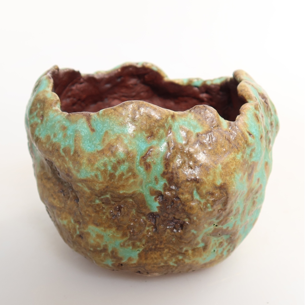 Keramikschale  7 x 7 x 6 cm, Farbe: grün