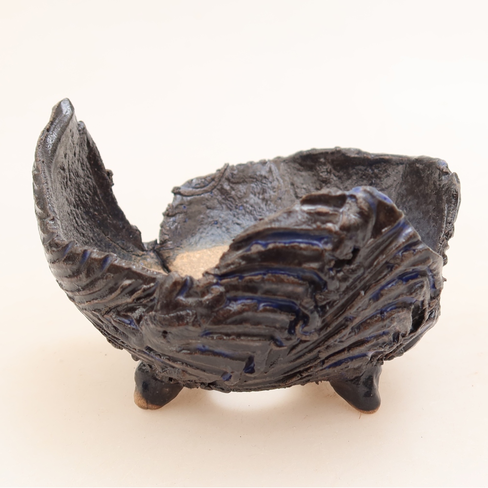 Keramikschale  10 x 9,5 x 6,5 cm, Farbe: Schwarzblau