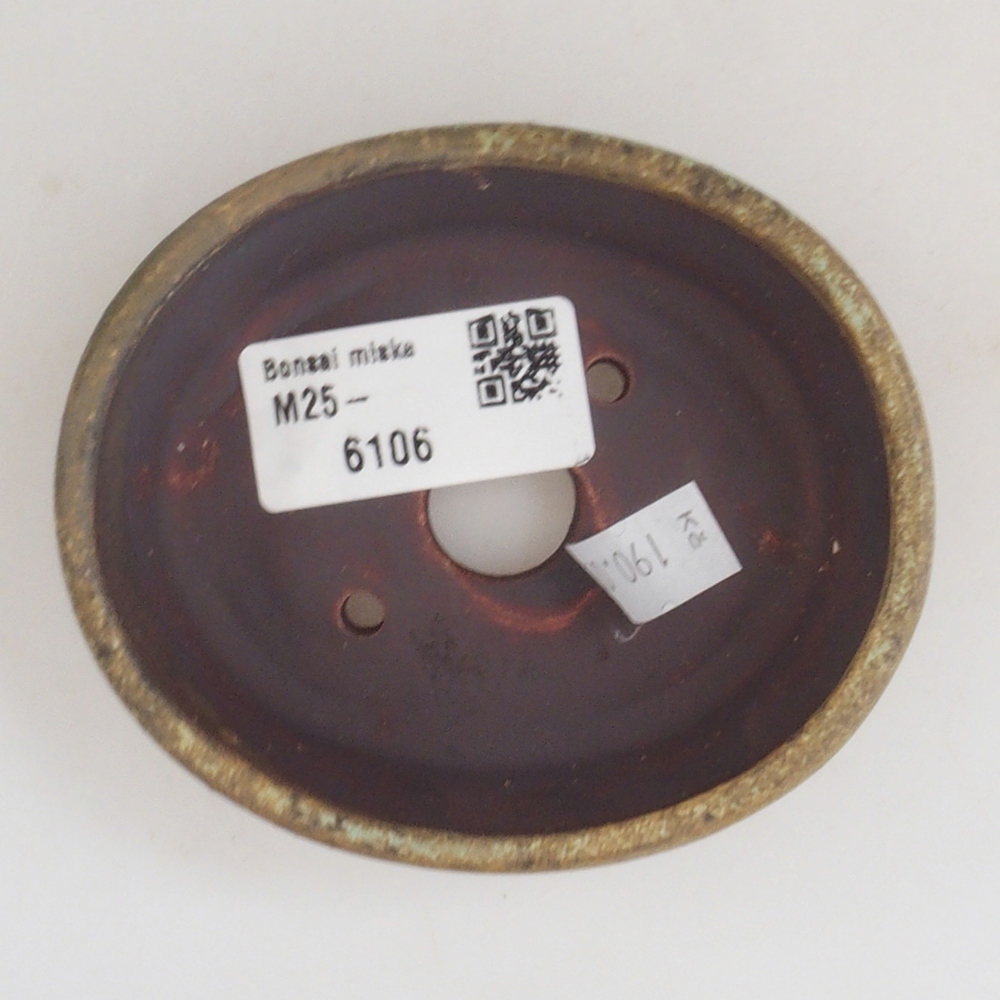 Bonsaischale aus Keramik 10 x 8,5 x 4 cm, braun