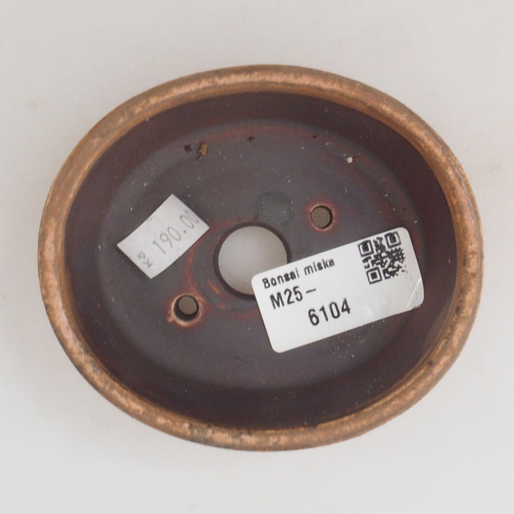Bonsaischale aus Keramik 10 x 8,5 x 4 cm, braun