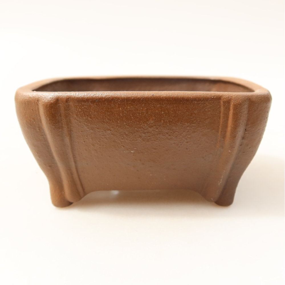 Bonsaischale aus Keramik 10,5 x 10,5 x 4,5 cm, braun