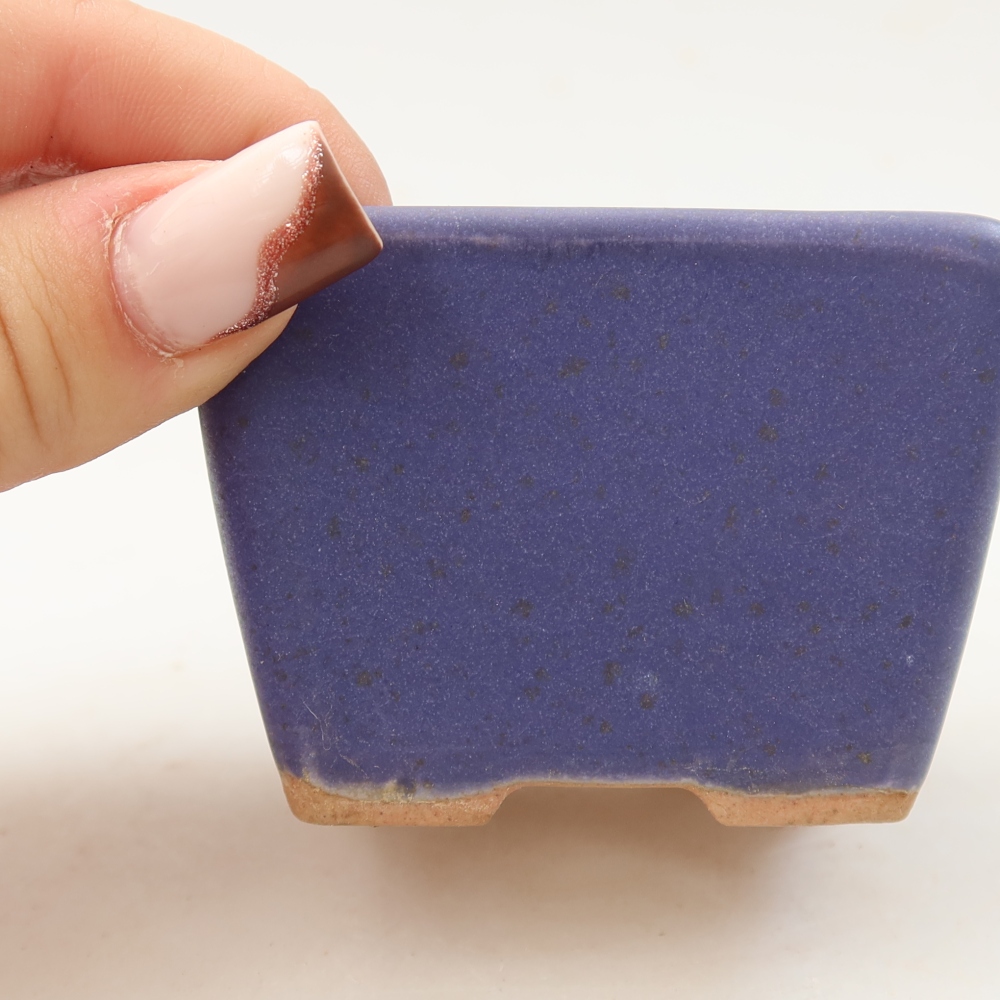 Bonsaischale aus Keramik 6,5 x 6,5 x 5 cm, Farbe lila