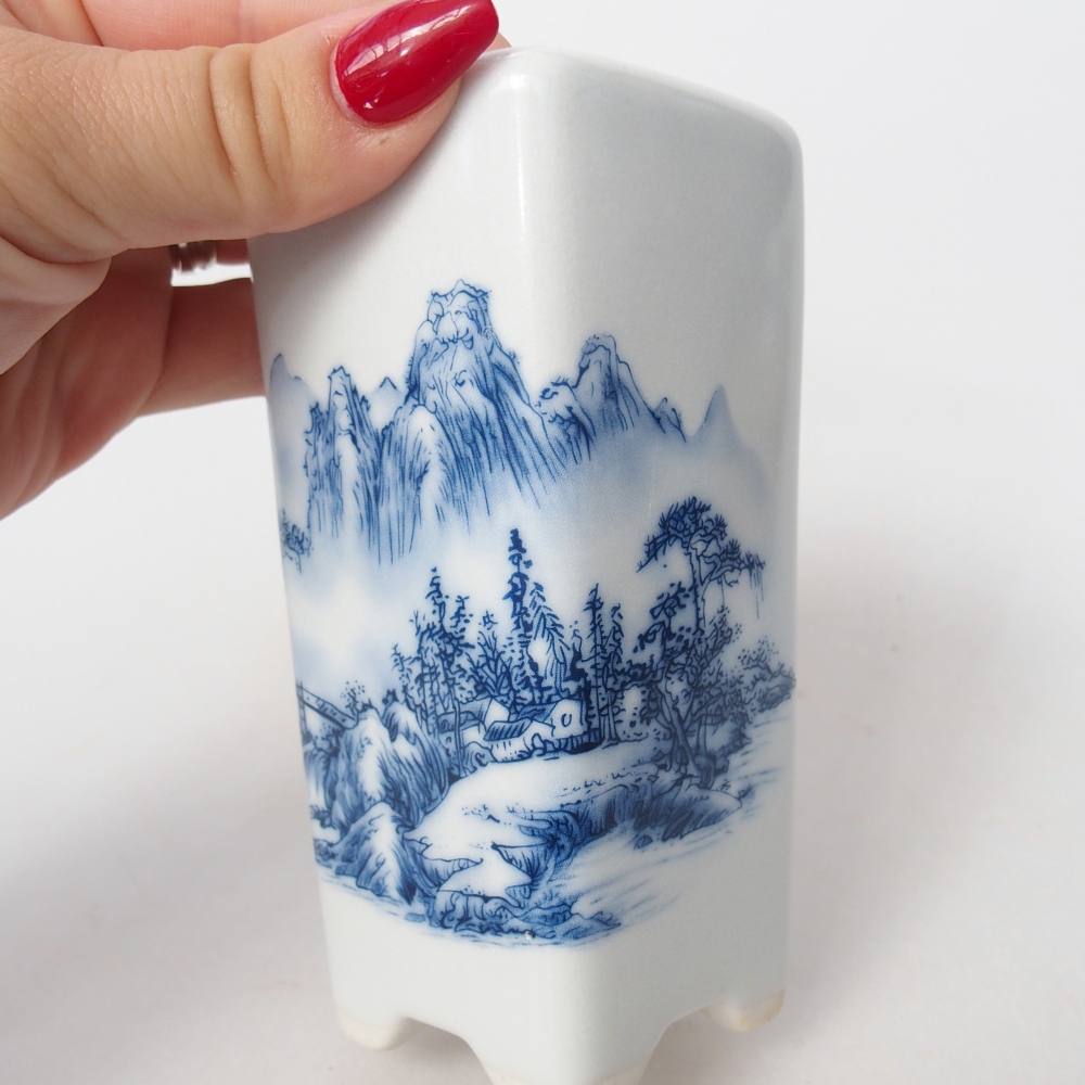 Bonsaischale aus Keramik 5,5 x 5,5 x 12 cm, Farbe weiß