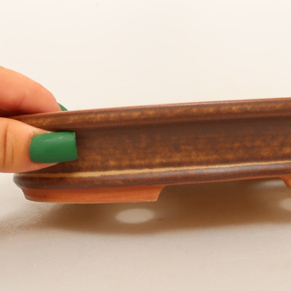 Keramikschale  21 x 15 x 4 cm, Farbe: Braun