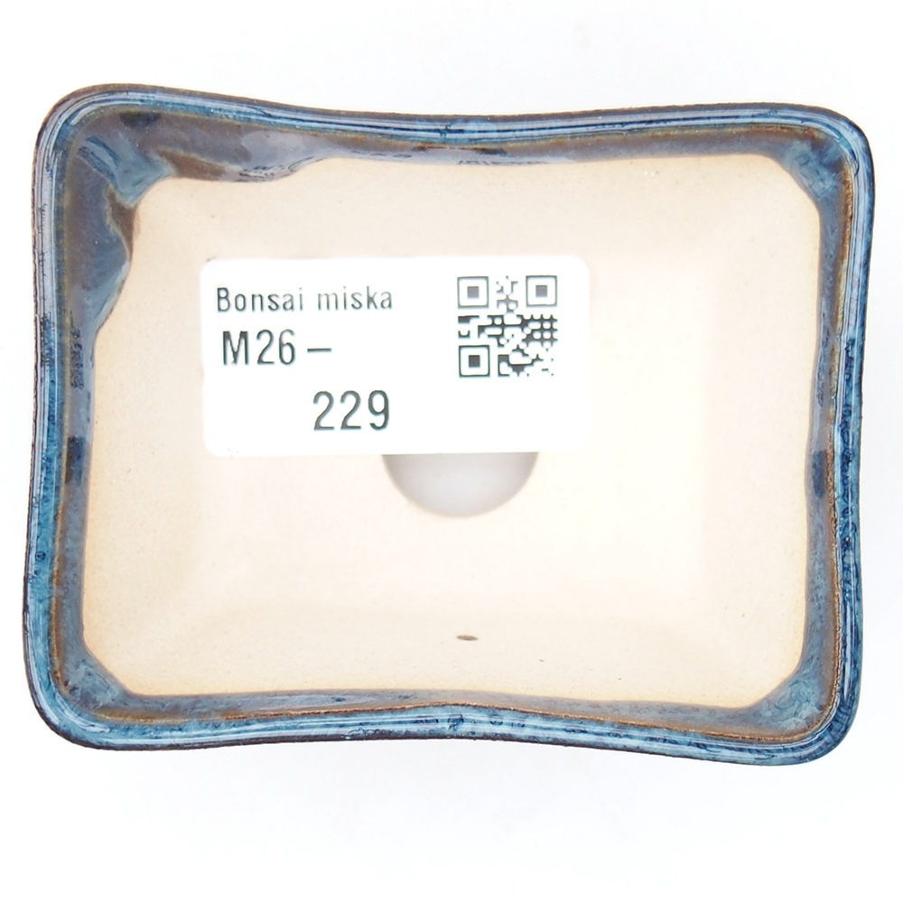 Mini-Bonsaischale 7 x 5,5 x 3,5 cm, Farbe blau
