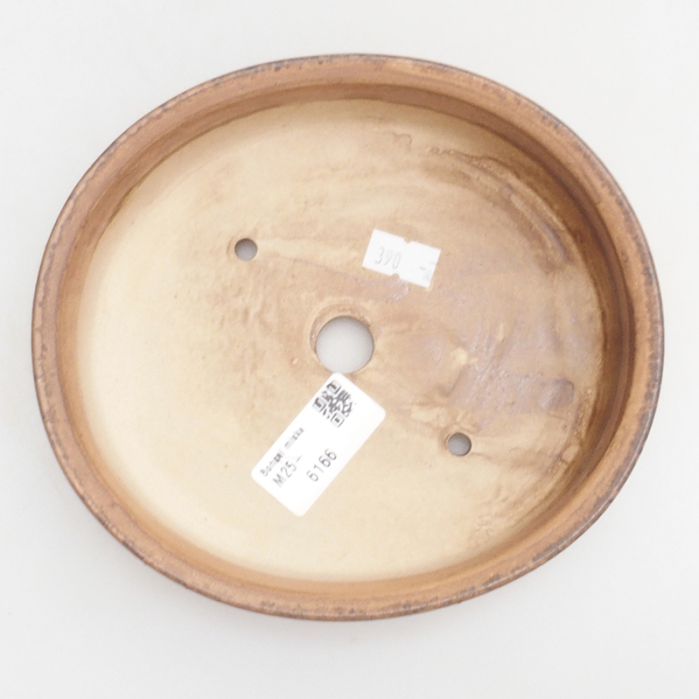 Bonsaischale aus Keramik 10 x 8,5 x 4 cm, braun