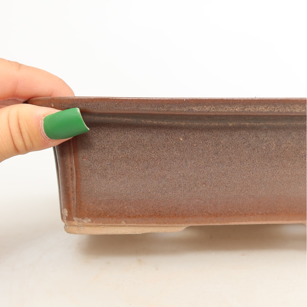 Keramikschale  20 x 15,5 x 5,5 cm, Farbe: braun
