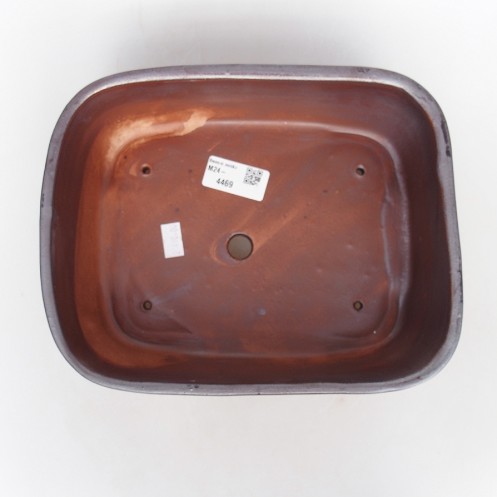 Bonsaischale aus Keramik 23,5 x 18 x 7,5 cm, braun