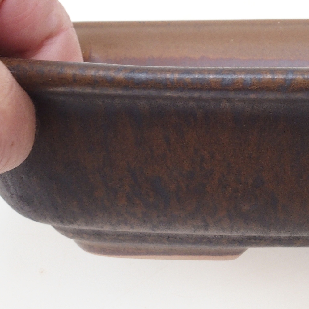 Bonsaischale H08 - 25 x 19,5 x 6 cm - braun