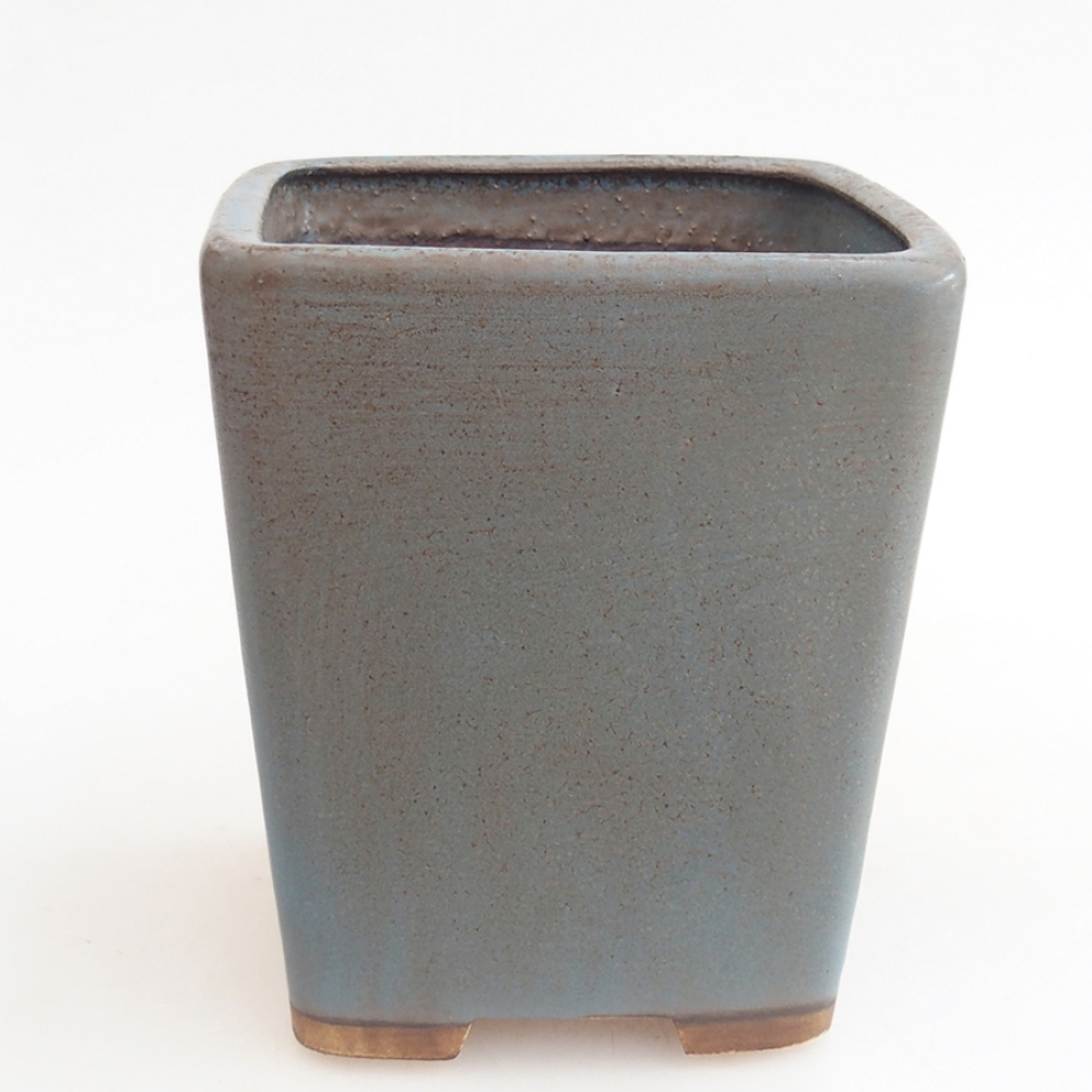 Bonsaischale aus Keramik 10 x 10 x 12 cm, Farbe blau