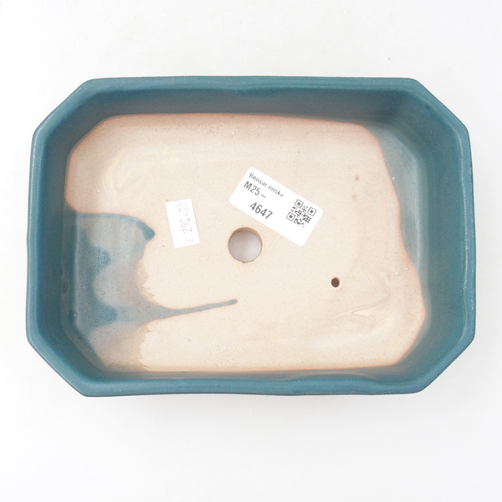 Bonsaischale aus Keramik 19 x 13,5 x 4 cm, Farbe blau