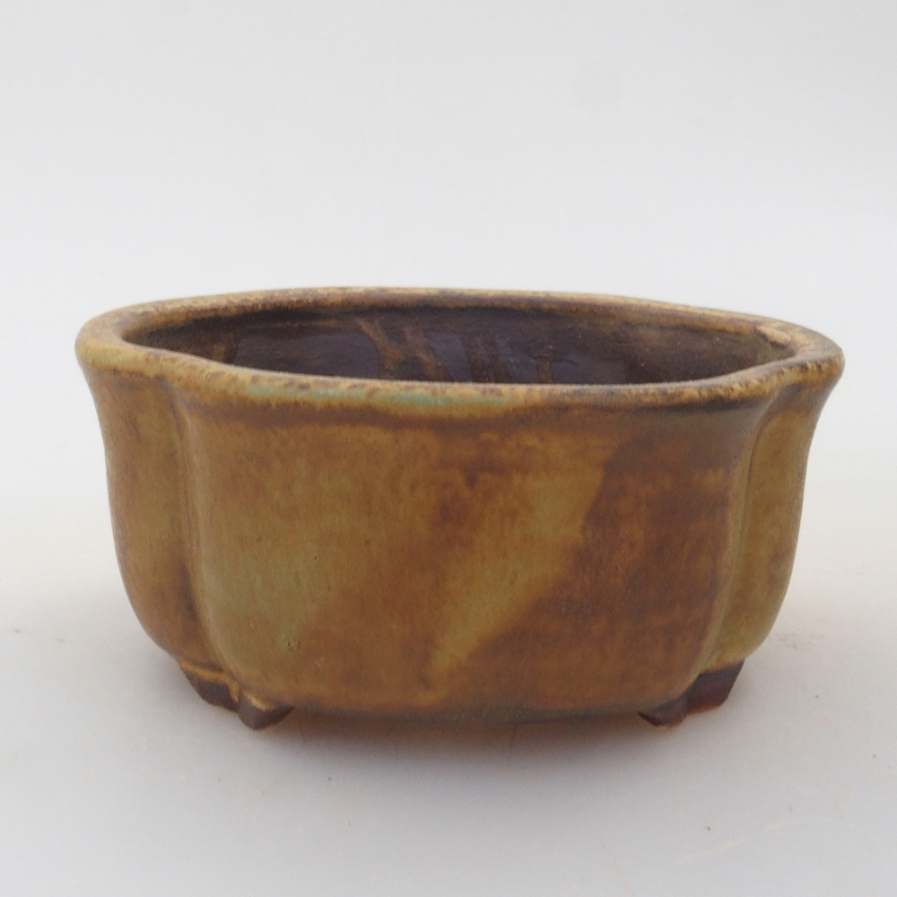 Bonsaischale aus Keramik 10 x 8,5 x 4 cm, braun