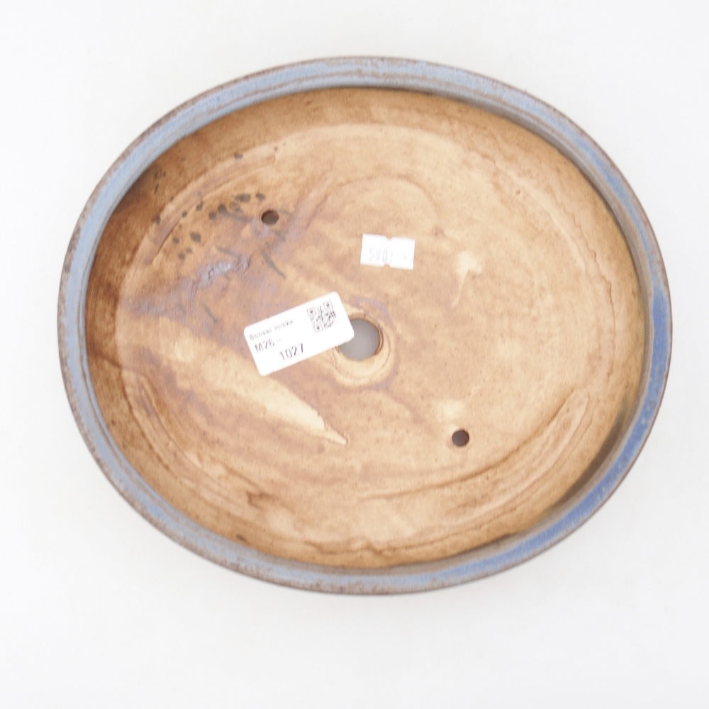 Bonsaischale aus Keramik 22,5 x 20 x 4,5 cm, Farbe blau