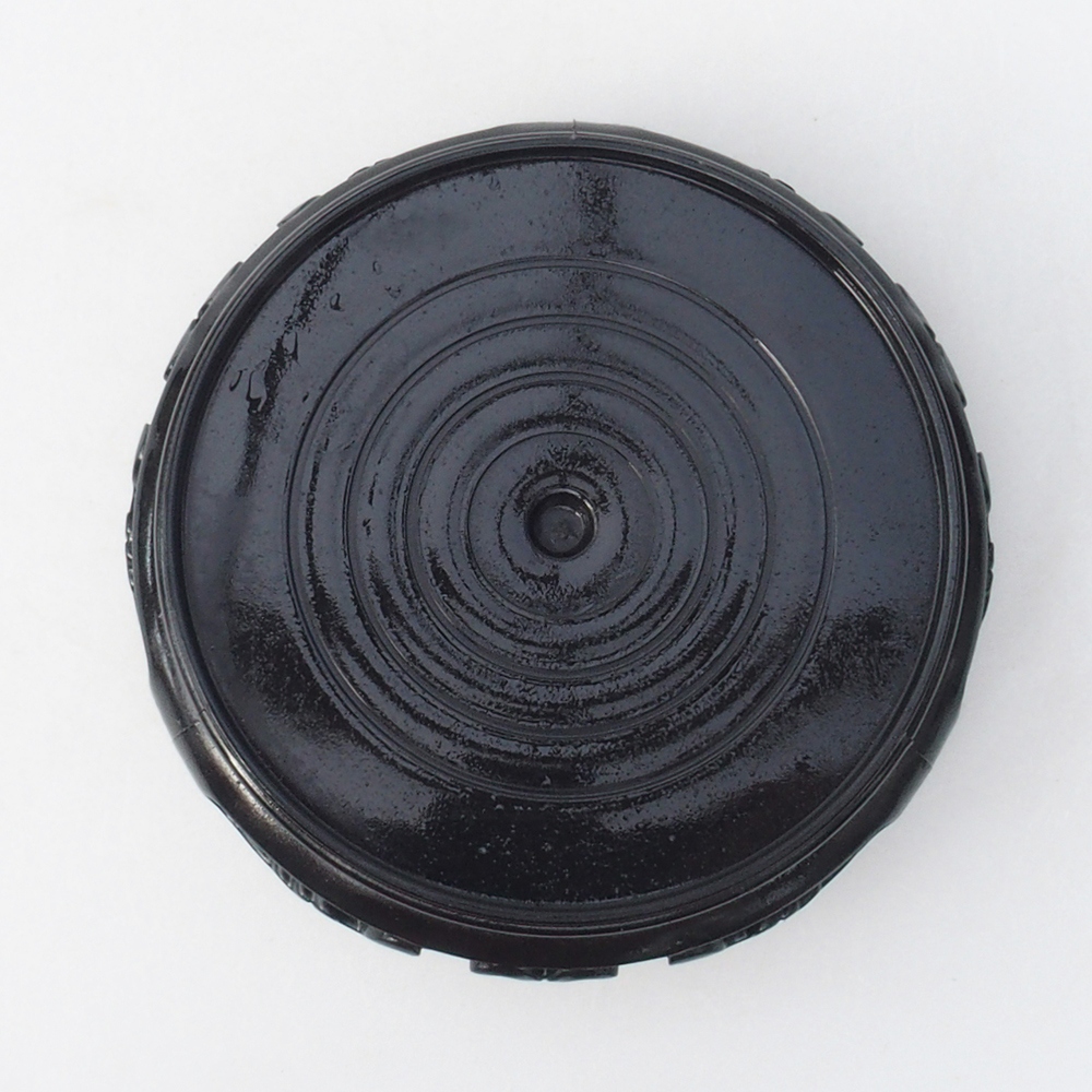 Bonsai-Tisch Kunststoff rund 10 x 10 x 3,5 cm, schwarz