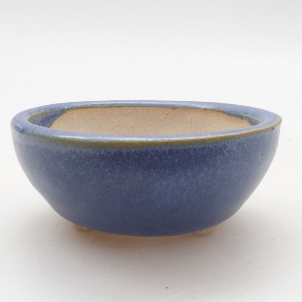 Mini-Bonsaischale 6 x 6 x 2,5 cm, Farbe blau