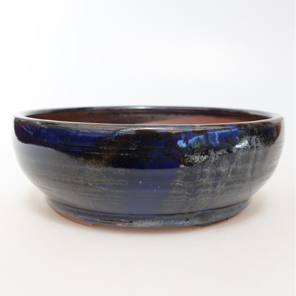 Bonsaischale aus Keramik 16 x 16 x 5,5 cm, Farbe blau