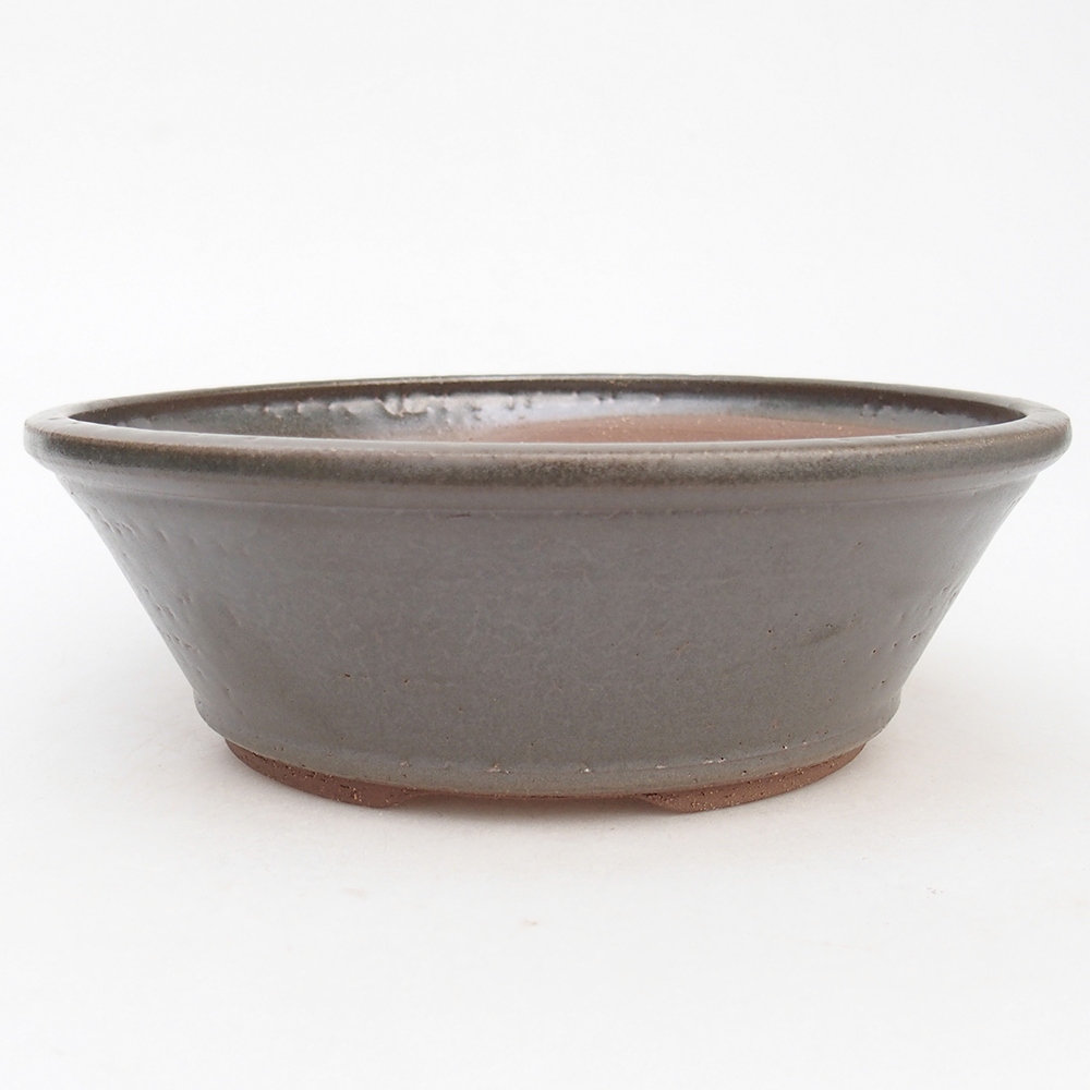 Bonsaischale aus Keramik 19 x 19 x 6,5 cm, metallfarben