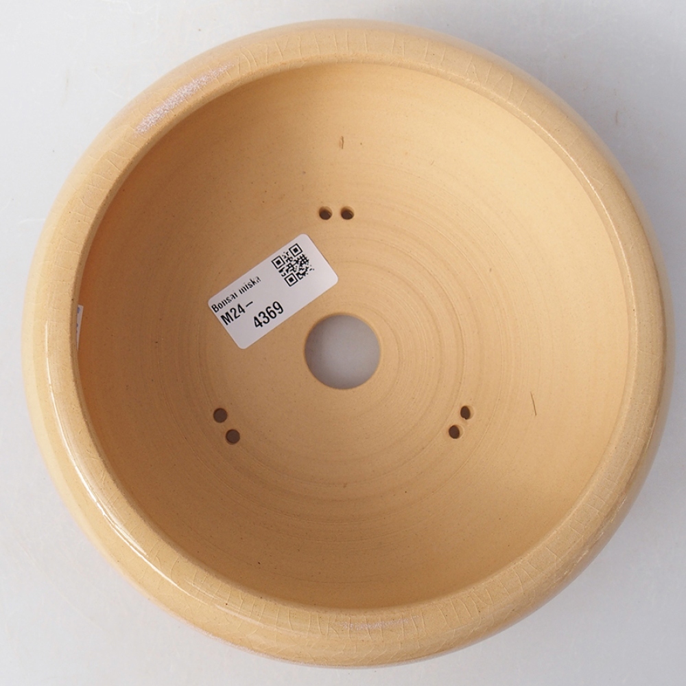 Bonsaischale aus Keramik 18 x 18 x 6 cm, Farbe beige