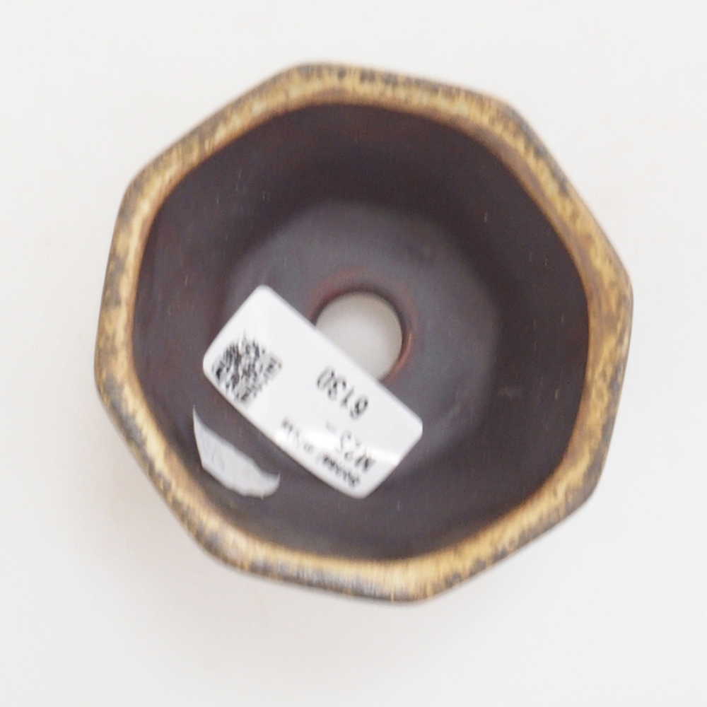 Bonsaischale aus Keramik 10 x 8,5 x 4 cm, braun