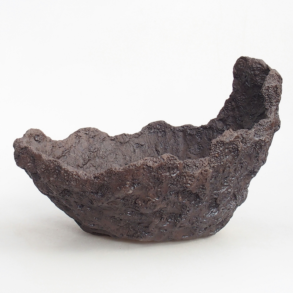 Keramikschale 23 x 20 x 18 cm , Farbe braun