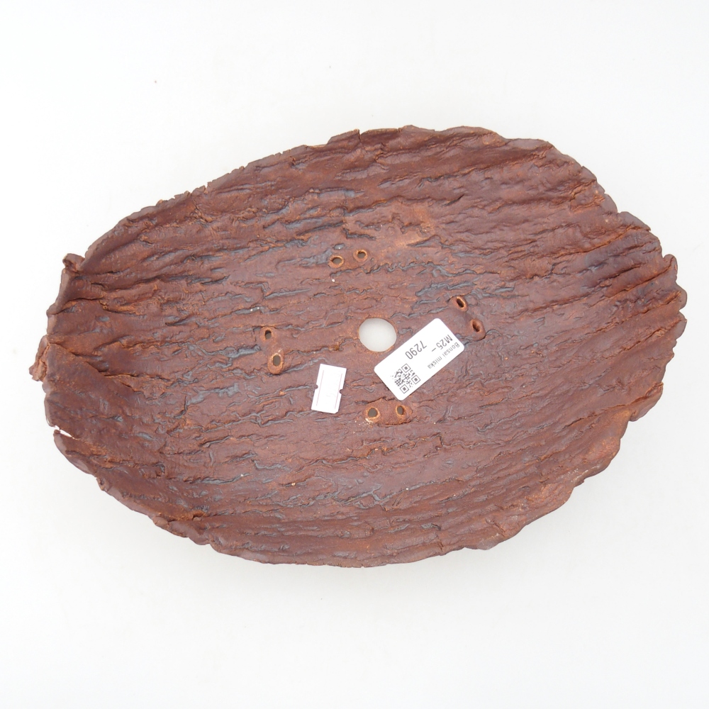 Keramikschale 27 x 19 x 7 cm , Farbe braun