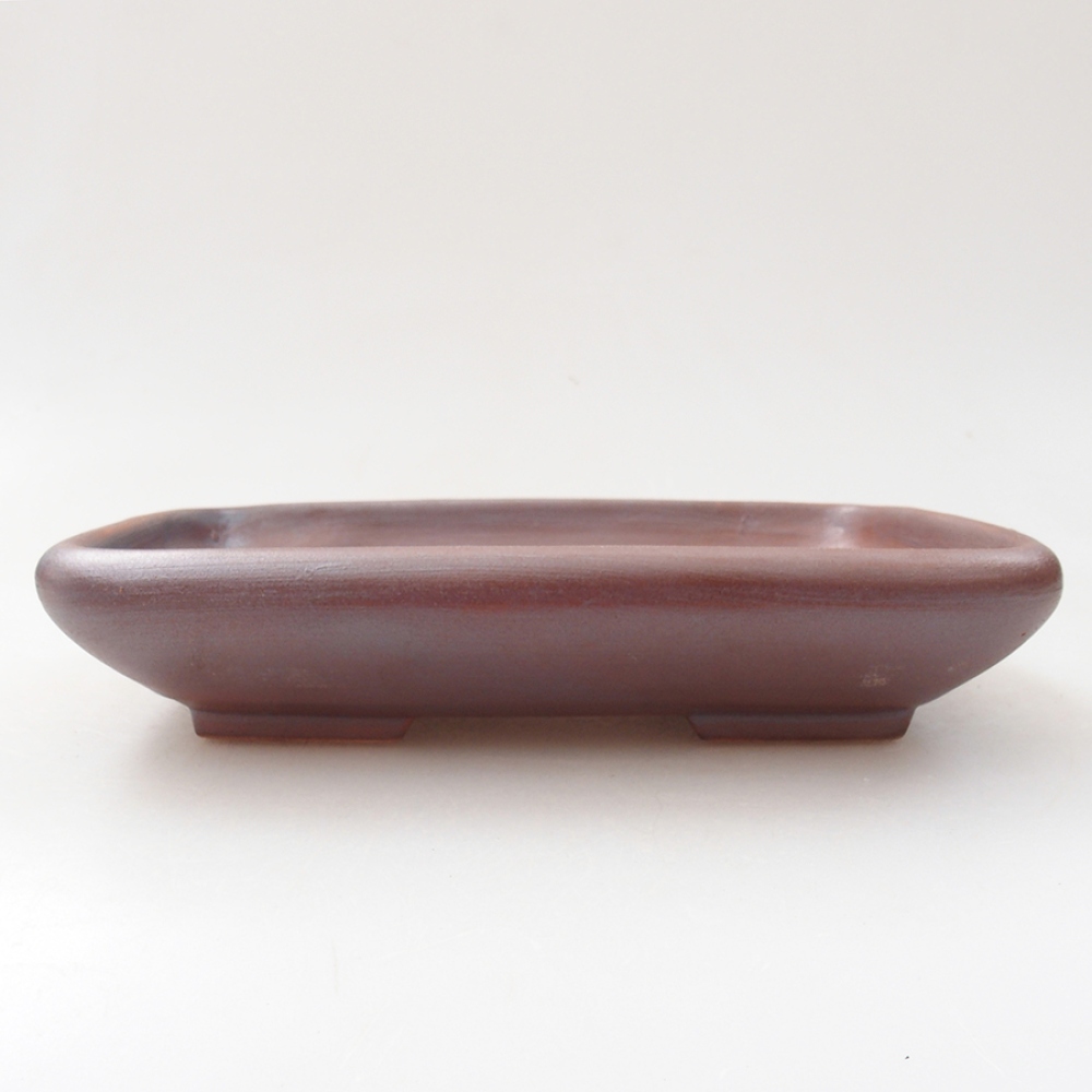 Bonsaischale aus Keramik 17 x 13,5 x 3,5 cm, metallfarben