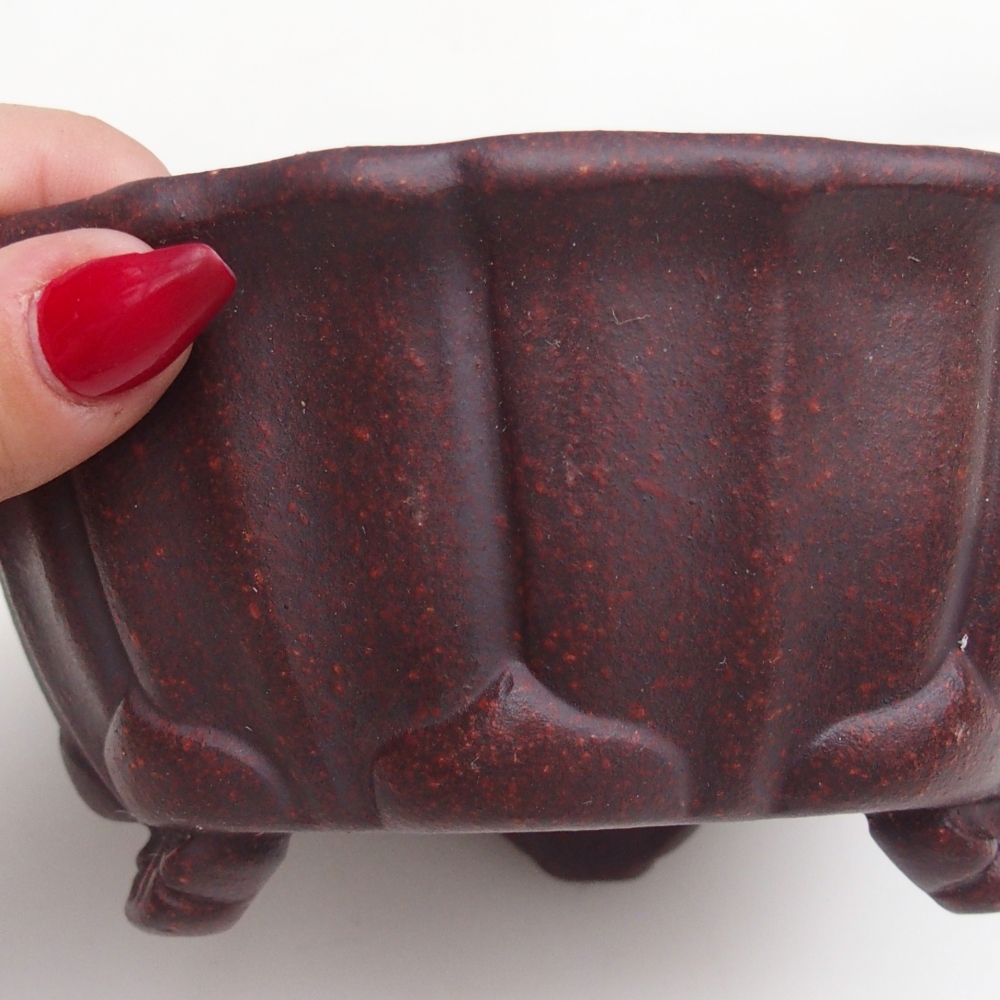 Bonsaischale aus Keramik 16 x 16 x 7 cm, braun