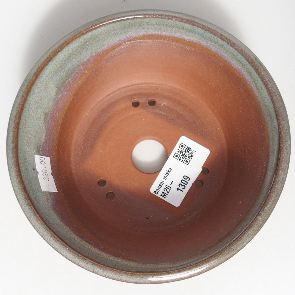 Bonsaischale aus Keramik 15 x 15 x 5 cm, grün