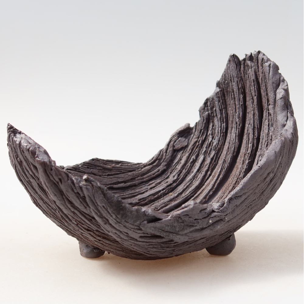 Keramikschale  14,5 x 11 x 12 cm, Farbe: braun