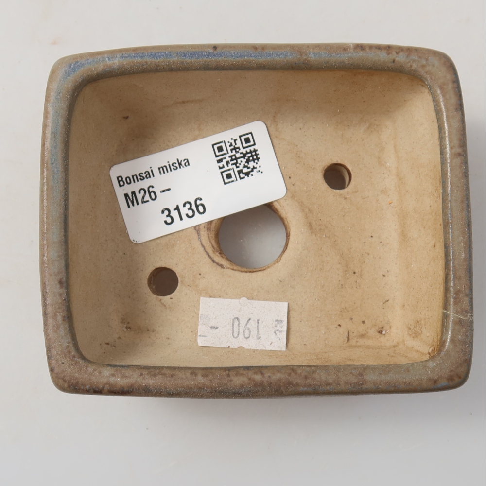 Bonsaischale aus Keramik 9,5 x 7,5 x 3,5 cm, Farbe blau
